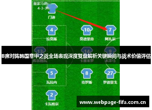 B席对阵韩国意甲之战全场表现深度复盘解析关键瞬间与战术价值评估